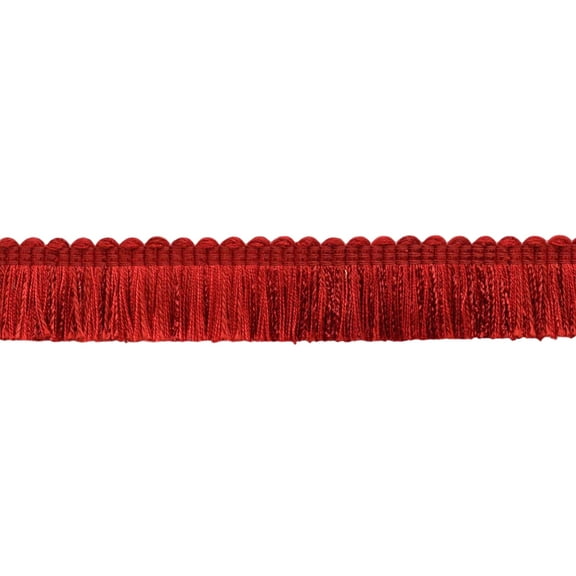 1 1/4" (3cm) Solid Cotton Rayon Mix Brush Fringe Trim # 0125SB,, Cherry Red #E13 (Dark Crimson Red) Sold By The Yard (36"/3 ft/0.9m)