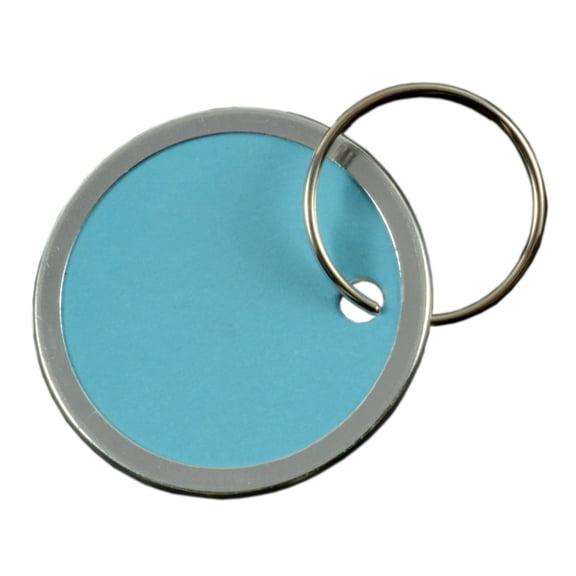 1-1/4" Blue Paper Tags with Metal Rings (15 pcs.)