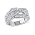 thumbnail image 1 of 1 1/4 Carat (Ctw) Lab-Created White Sapphire Braided Ring In Sterling Silver, 1 of 5