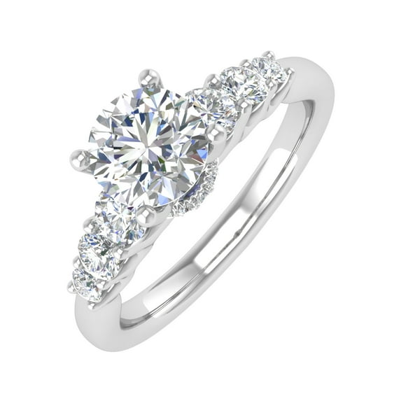 1 1/4 Carat Diamond Engagement Ring in 10K White Gold (Ring Size 9.25)