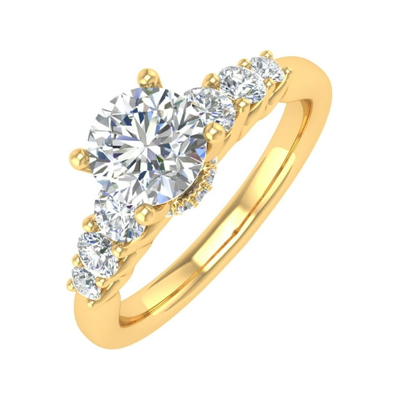 1 1/4 Carat Diamond Engagement Ring in 14K Yellow Gold (Ring Size 9) (I1-I2 Clarity)