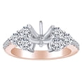 thumbnail image 1 of AFFY 1 1/4 Carat Round White Natural Diamond Semi Mount Engagement Wedding Ring In 14K Solid Rose Gold (1.25 Cttw) Ring Size-7, 1 of 1