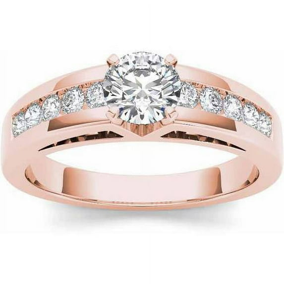 1-1/4 Carat T.W. Diamond Classic 14kt Rose Gold Engagement Ring