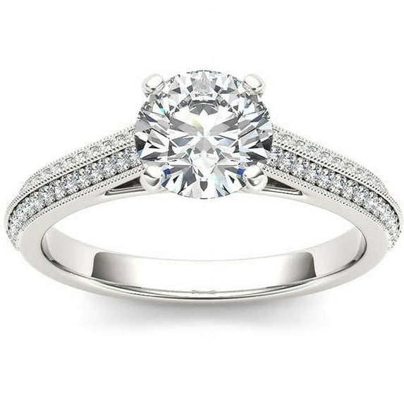 1-1/4 Carat T.W. Diamond Classic 14kt White Gold Engagement Ring