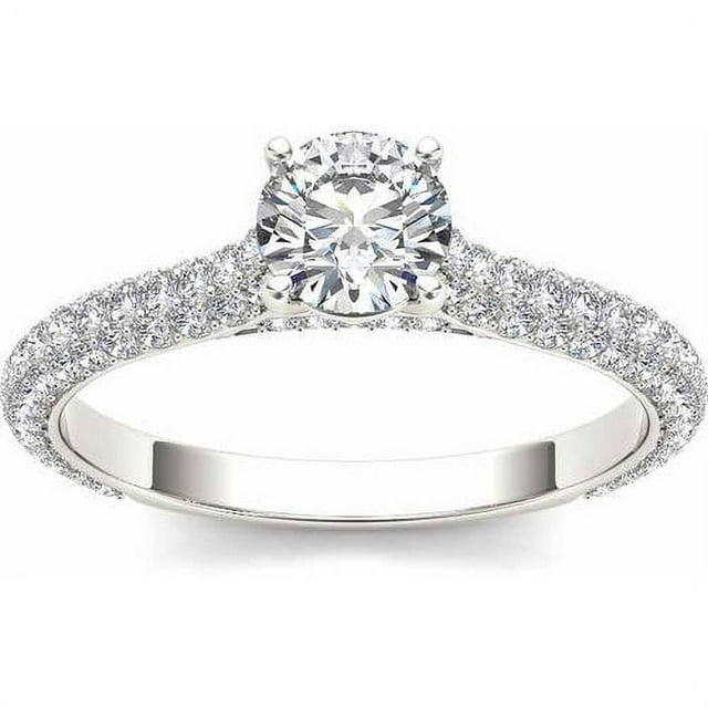 1-1/4 Carat T.W. Diamond Classic 14kt White Gold Engagement Ring