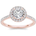 thumbnail image 1 of 1-1/4 Carat T.W. Diamond Single Halo 14kt Rose Gold Engagement Ring, 1 of 1