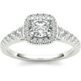 thumbnail image 1 of 1-1/4 Carat T.W. Diamond Single Halo 14kt White Gold Engagement Ring, 1 of 1