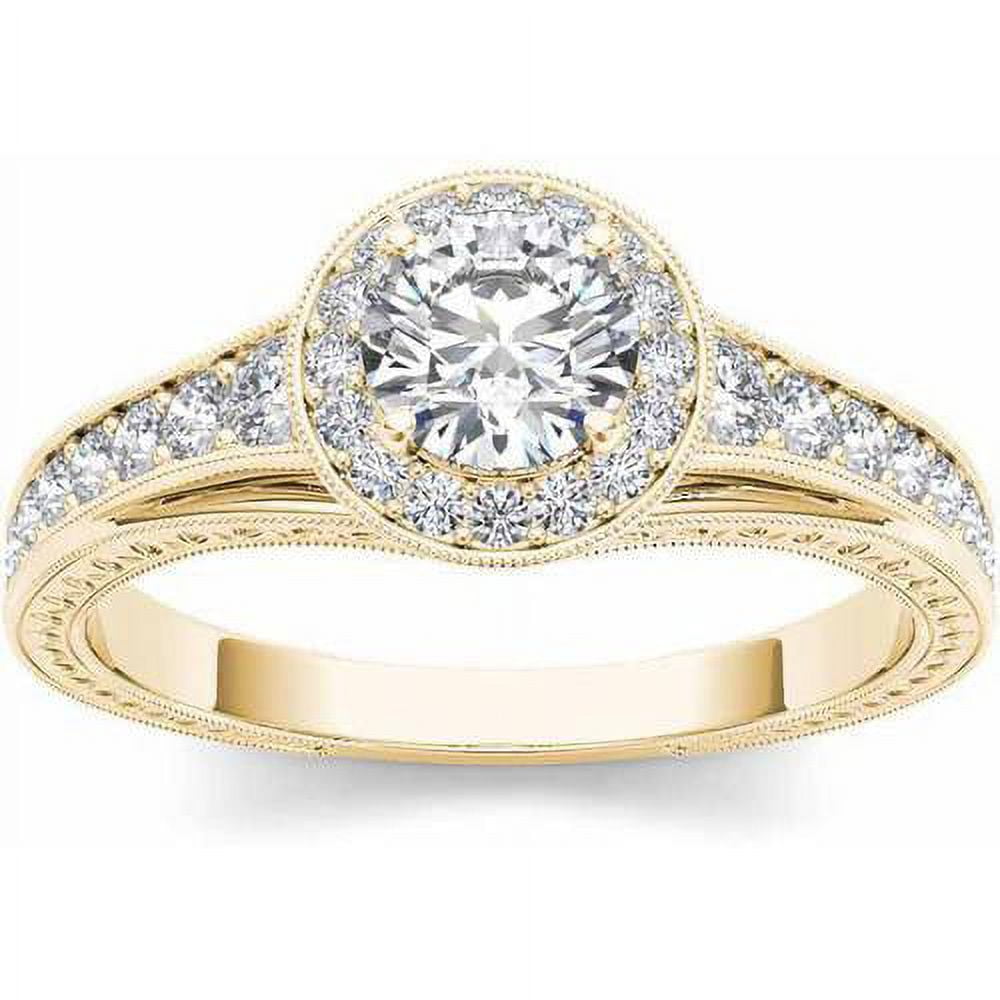 1-1/4 Carat T.W. Diamond Single Halo Engagement Ring in 14kt Yellow Gold