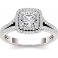 thumbnail image 1 of 1-1/4 Carat T.W. Diamond Split Shank Double Halo 14kt White Gold Engagement Ring, 1 of 4