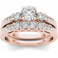 thumbnail image 1 of 1-1/4 Carat T.W. Diamond Three-Stone 14kt Rose Gold Engagement Ring Set, 1 of 4