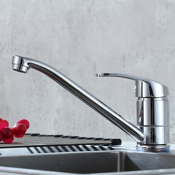 Polished Chrome Single Handle Swivel Faucet for Kitchen and Bathroom