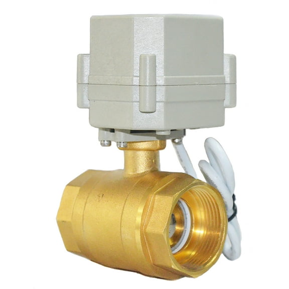 1 1/4" DN32 Five wires control Normally Open Electric Ball Valve,AC/DC9-24V Brass Motorized Ball Valve