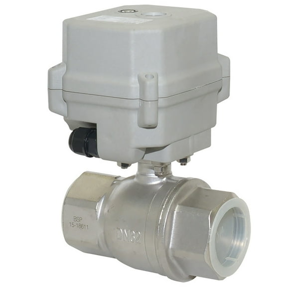 1 1/4" DN32 Two wires control Normally Closed Electric Ball Valve,AC110-230V Stainless Steels Motorized Ball Valve,With manual function
