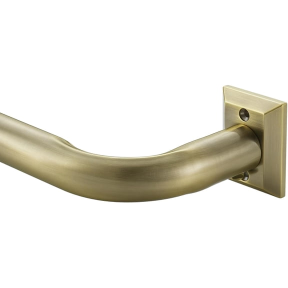 1 1/4 Diam Large Room Darkening Rods, 110-160Inch(9-13.33ft) Length Telescoping Wrap Around Curtain Rods For Bedroom Living Room Kitchen, Antique Bronze