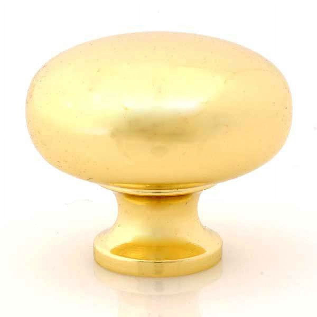 1 1/4" Diameter Cabinet Knob in Polished Brass, Box of 50