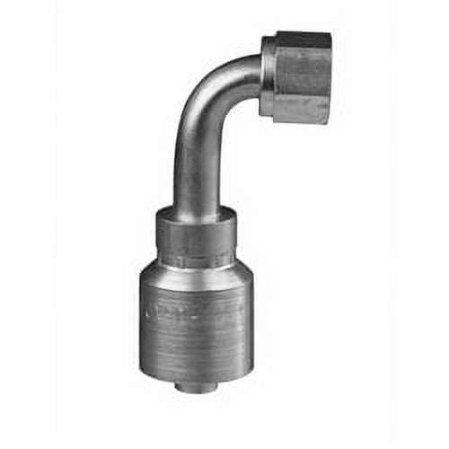 1.1/4" Hose X 52 DHF90, Metric Heavy 90 Degree, 52 x 1.5 Female (24 Cone With O-Ring) DKO- S Hydraulic Crimp Fitting, W-Series