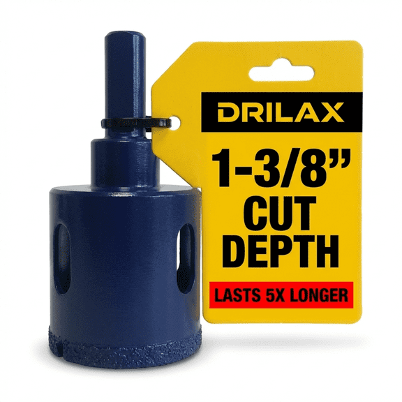DRILAX 1-1/4 inch Diamond Hole Saw Drill Bit Diamond Coated Vacuum Brazed