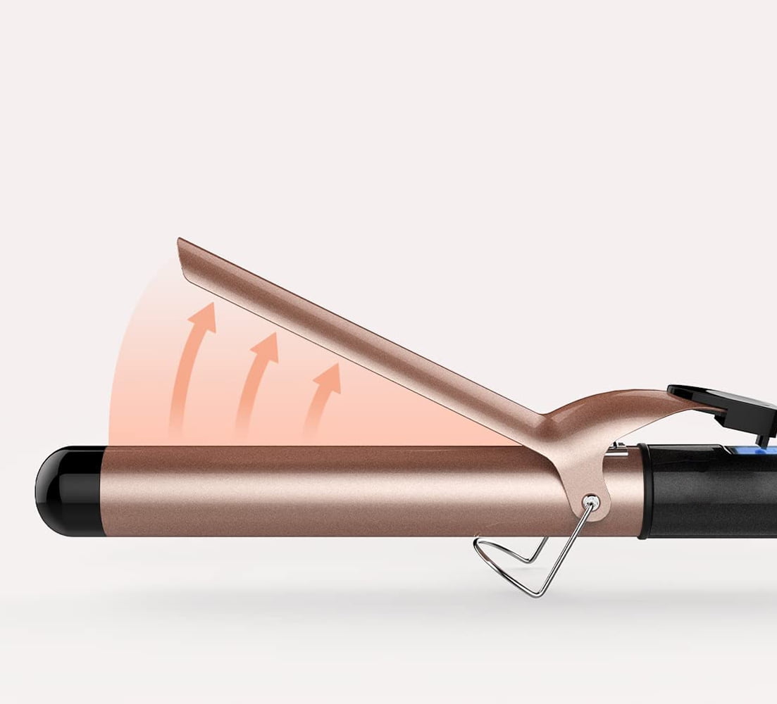 1 1 4 Inch Extra Long Barrel Curling Iron Ceramic Tourmaline Curling Wand Professional Dual Voltage Walmart