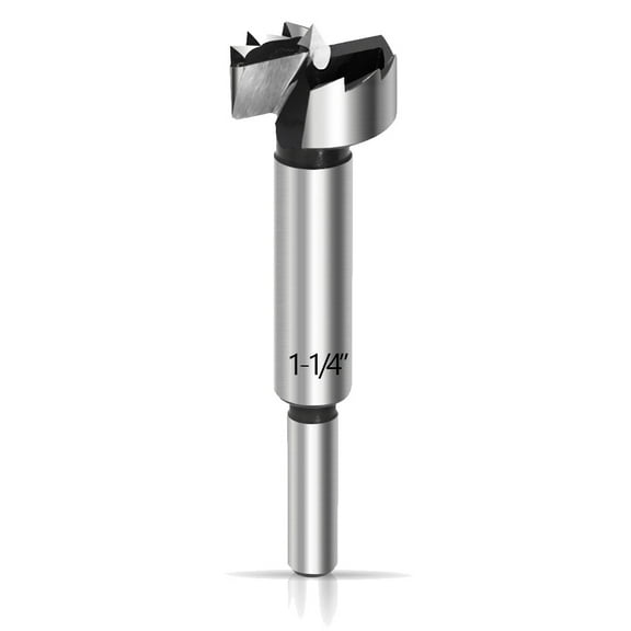 1-1/4 Inch Forstner Bit, BASYNOL Forstner Drill Bit for Wood by Round Shank