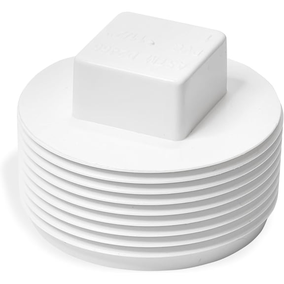 1-1/4 Inch PVC Male Threaded End Cap SCH 40 MNPT Pipe Fitting for Plumbing, Water Line, and Irrigation Systems 1 Piece