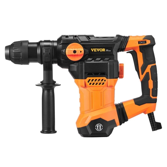 1 1/4 Inch SDS Plus Rotary Hammer Drill 13 Amp Corded Heavy Duty Chipping Hammer with Vibration Control Safety Clutch Electric Demolition Hammer Variable Speed Power Tool for Concrete
