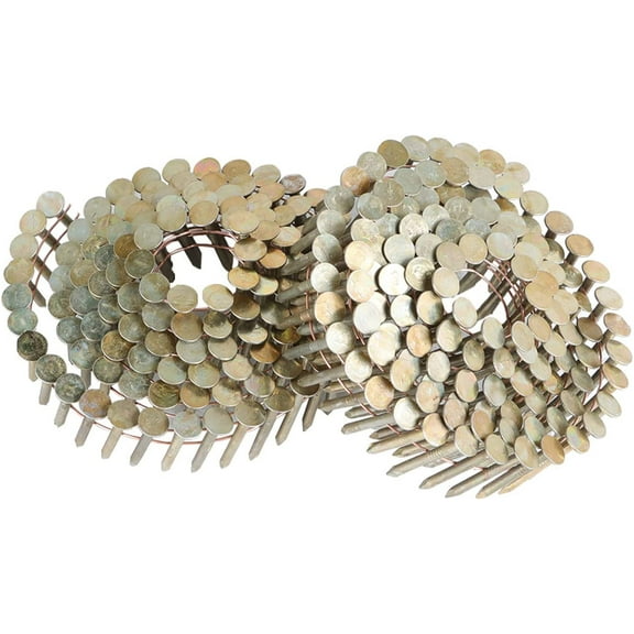 1-1/4-Inch x 120-Inch 15-Degree Coil Roofing Nails, Wire Collated Coil, Hot-Dipped Galvanized 7200 Count