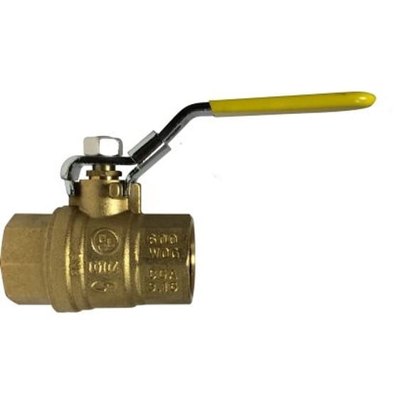 1-1/4 Lock Hdl Brass Ball Valve, Full Port Ball Valves, Valves