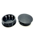 thumbnail image 1 of 1 1/4" Panel Hole Locking Plugs Black Nylon Matte Dome Finish Snap in Covers, 1 of 9