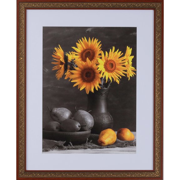 1-1/4" Polystyrene Renaissance Ornate Picture Frame - by WholesaleArtsFrames-com 7x9 3447 Series - Red & Gold - Made In USA