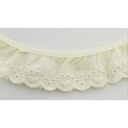 1-1/4" Ruffled Gathered Eyelet Trimming - 9 Continuous Yards - Color Options!