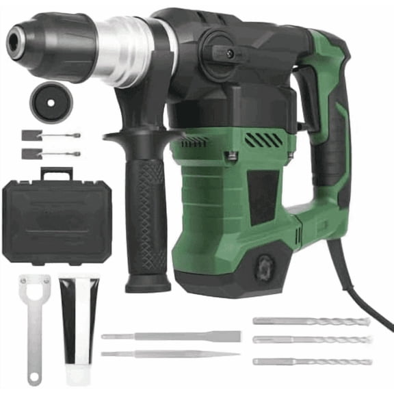 1-1/4" SDS-Plus Rotary Hammer, 13 Amp Powerful Motor, 4 Functions Rotary Hammer Drill with Case, Including Grease, Chisels, Drill Bits, for Concrete, Steel, Wood$$Tools & Hardware Other