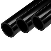 1-1/4" Size Furniture Grade PVC Pipe, 40", Black (3-Pack)