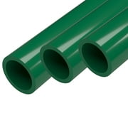 1-1/4 Size Furniture Grade PVC Pipe, 40, Green 3-Pack