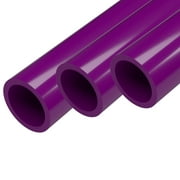 1-1/4 Size Furniture Grade PVC Pipe, 40, Purple 3-Pack