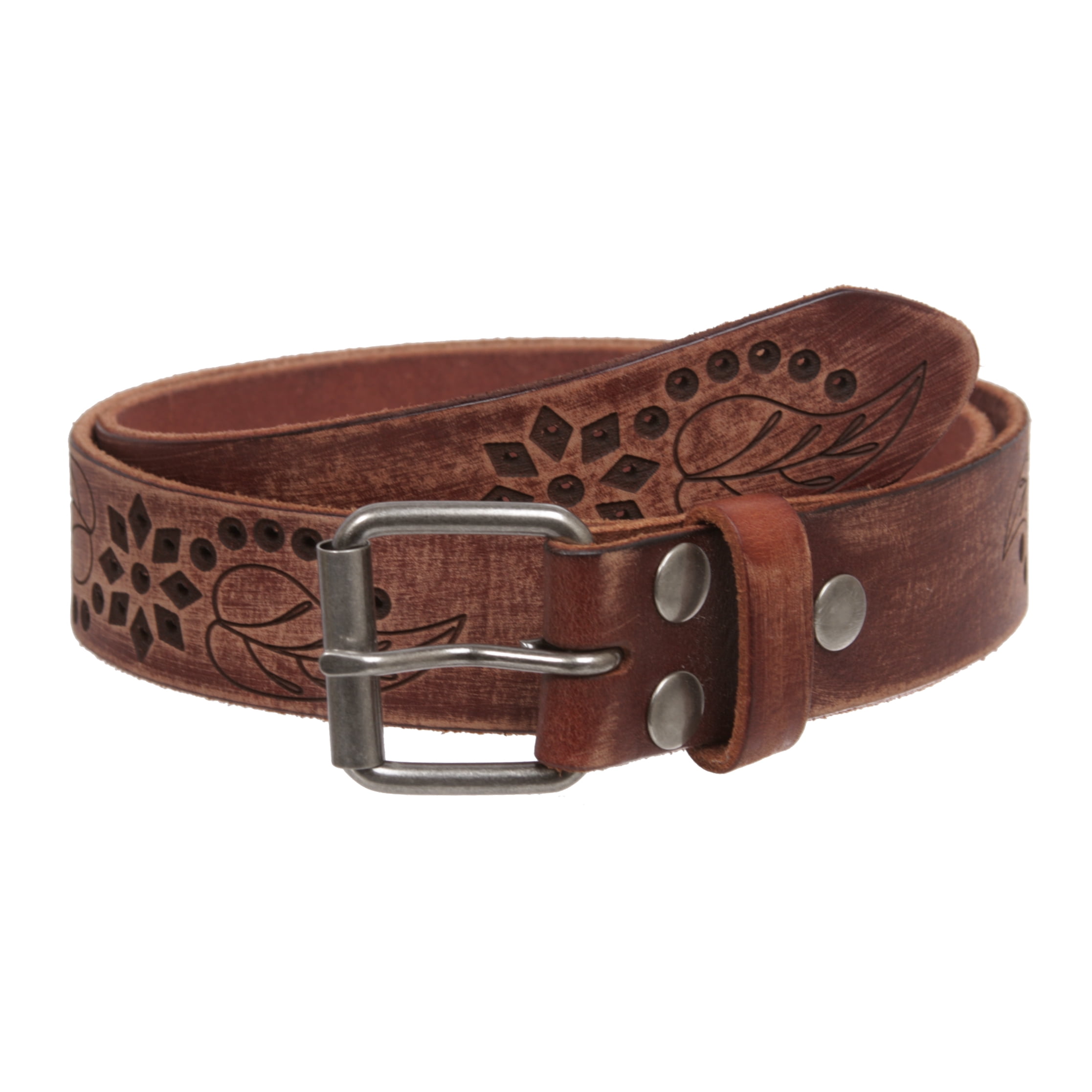 Full Grain Leather Belt for Women, Vintage Buckle, Casual Jean Belt BS0008 Vintage Casual Jean Belt Genuine Full Grain Leather  main image 3