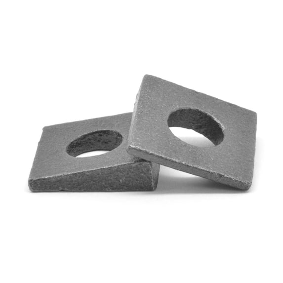 1 1/4" Square Beveled Malleable Washer Malleable Iron Plain Finish Pk 5