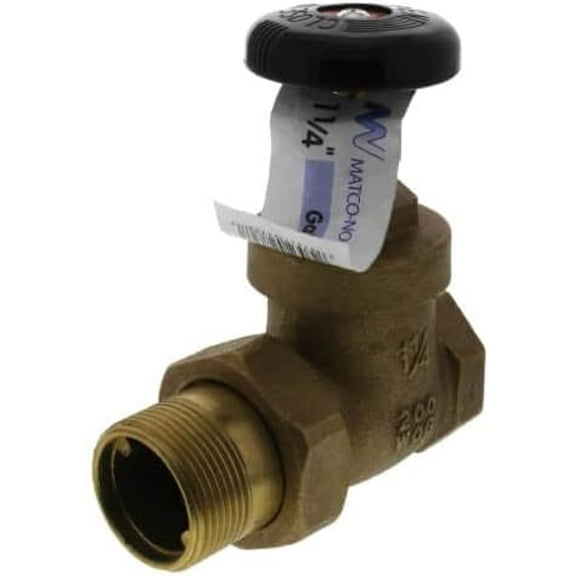 1-1/4" Steam Radiator Straight Gate Valve (FIP x Male Union) BSGV Part #BSGV-1250$$Plumbing & HVAC