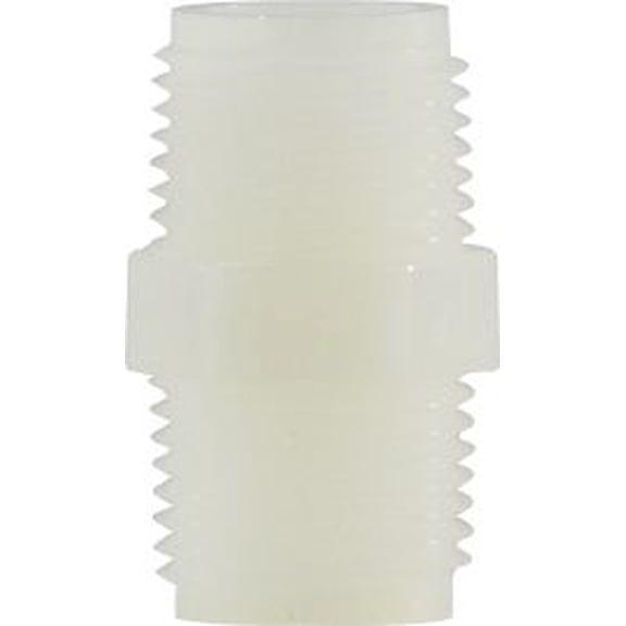 1-1/4 White Nylon Hex Nipple, Plastic Pipe Fittings, Plastic Fittings