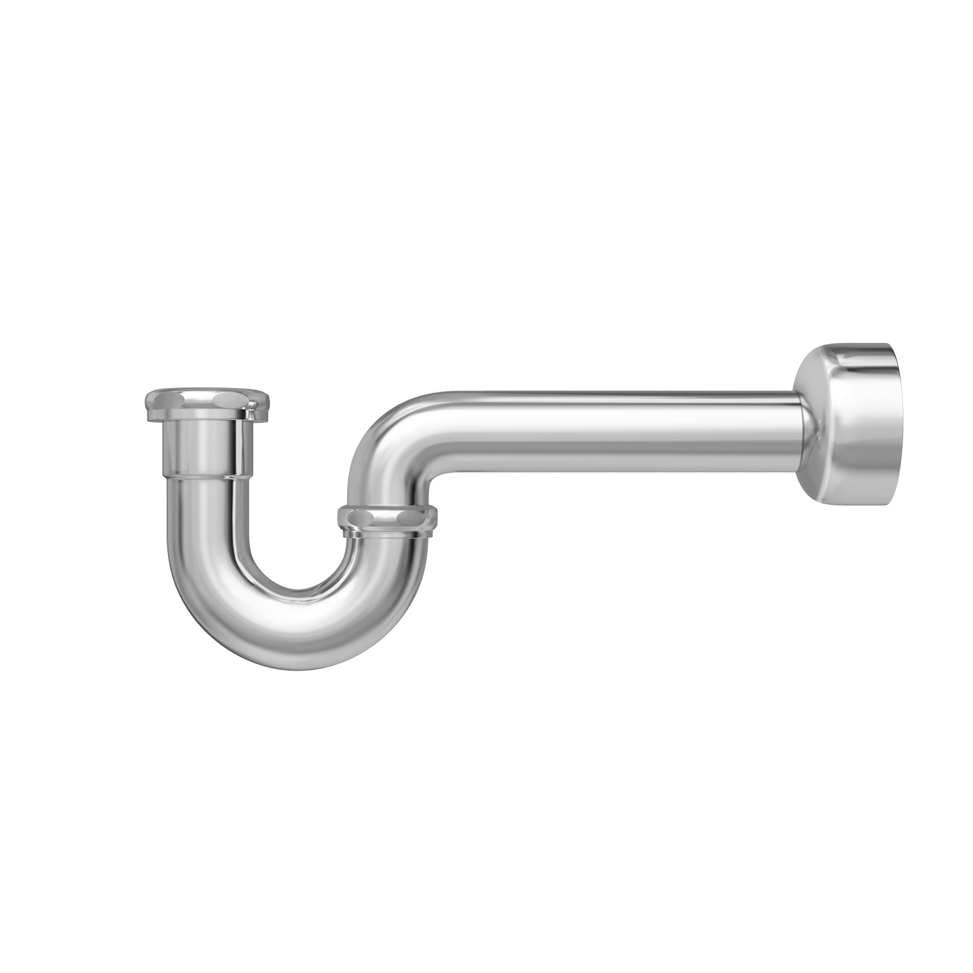 Chrome Adjustable Tubular P-Trap with High Box Flange