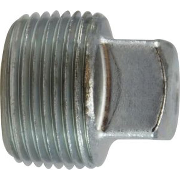 1-1/4 Zinc Plated Sq Hd Steel Plug