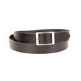 thumbnail image 1 of 1-1/4 in. US Steer Hide Leather Men's Dress Belt with Brushed Nickel Finish Mid Bar Buckle, 1 of 2