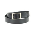 thumbnail image 1 of 1-1/4 in. US Steer Hide Leather Men's Dress Belt with Brushed Nickel Finish Mid Bar Buckle, 1 of 2