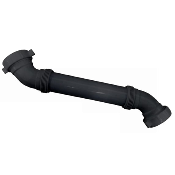 1-1/4" x 16" Black Plastic Double End Extension Tube for Kitchen Sink