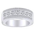 thumbnail image 1 of AFFY 1 1/5 Carat Round White Natural Diamond Anniversary Wedding Band Ring In 14k Solid White Gold (1.20 Cttw) Ring Size-9.5, 1 of 1