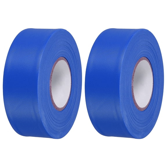 1-1/5"x147' Flagging Tape Non-Adhesive Neon Marking Tape for Tree Survey Boundaries, Blue 2 Pack