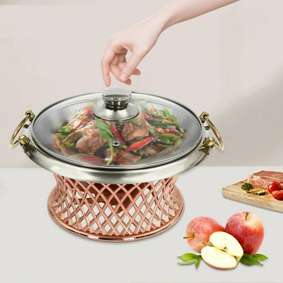 1-1.5l/0.26-0.4 Gal Round Chafing Dish Buffet Set Stainless Steel Food Warmer Chafer 3-4 People