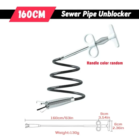 1/1.6/2/3M Spring Pipe Dredging Tools Sewer Pipe Unblocker Drain Snake Hose Drain Cleaner Sticks Clog Remover Cleaning Household
