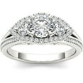 thumbnail image 1 of 1-1/6 Carat T.W. Diamond Three-Stone Engagement Ring in 14kt White Gold, 1 of 1
