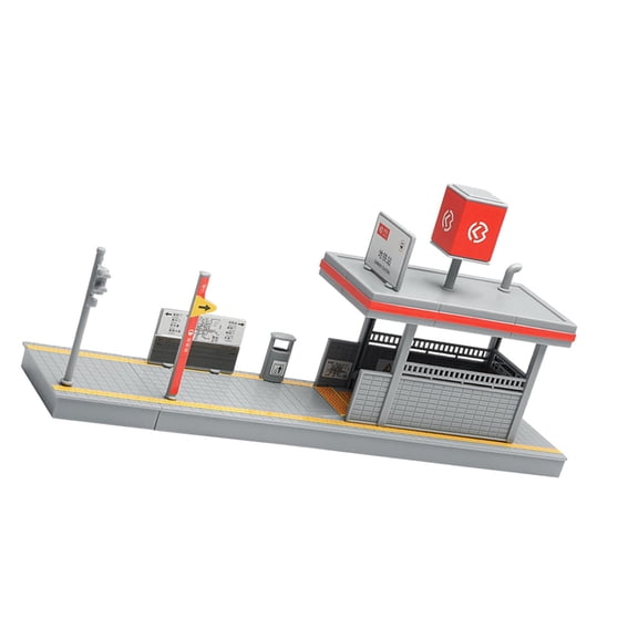 1. 1/64 Unassembled Metro Station For Railway Dioramas & Architectural Model Train Displays