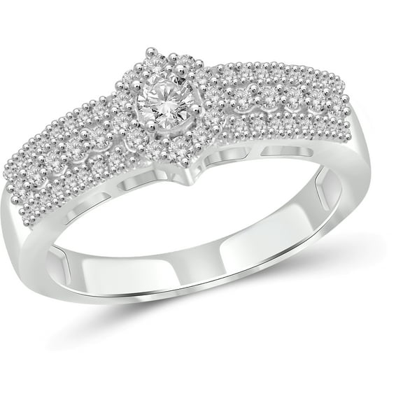 Diamonice 1 1/7 Carat T.W. White Cubic Zirconia (AAA) Sterling Silver Ring